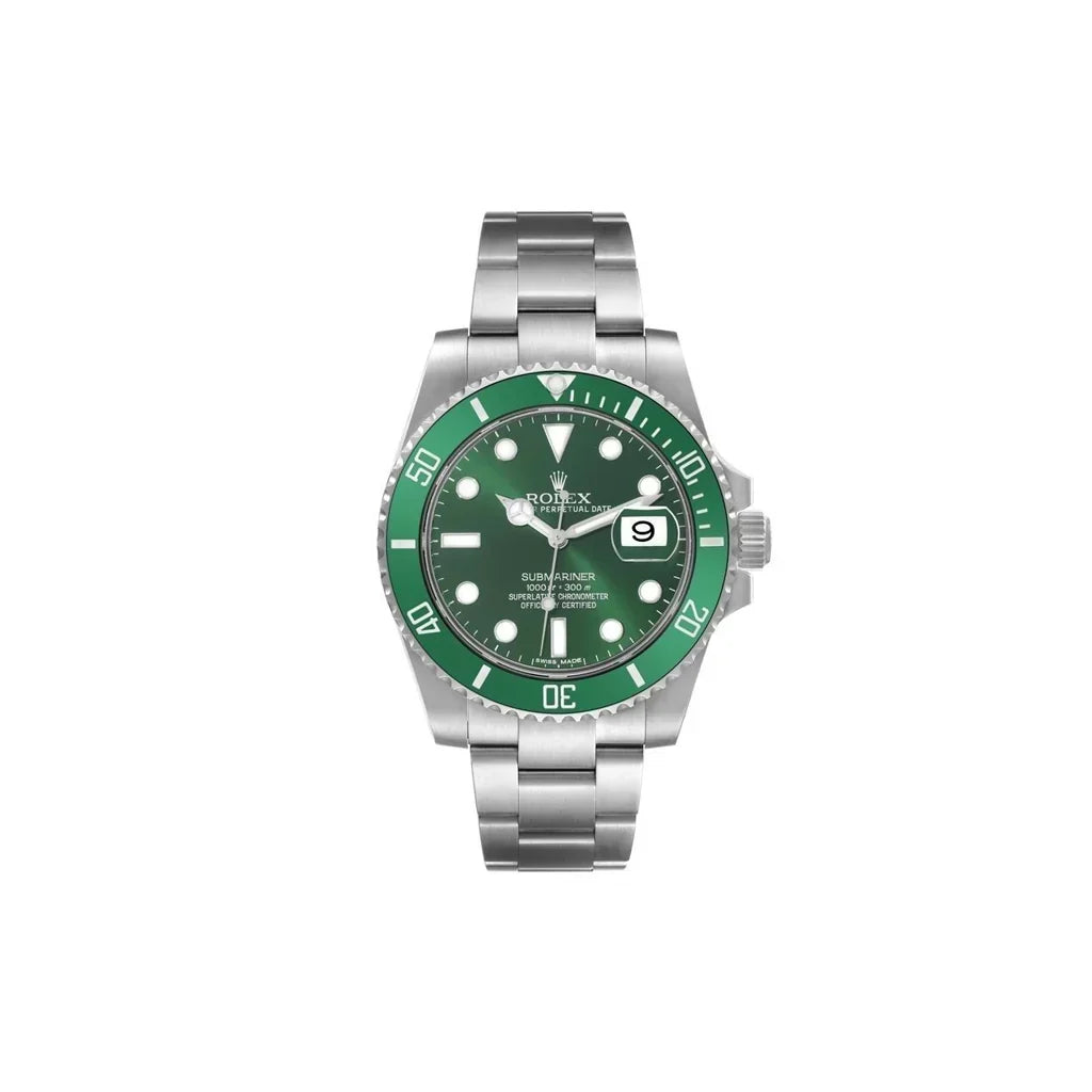 Submariner Date Automatic Watch With Green Dial and Ceramic Bezel
