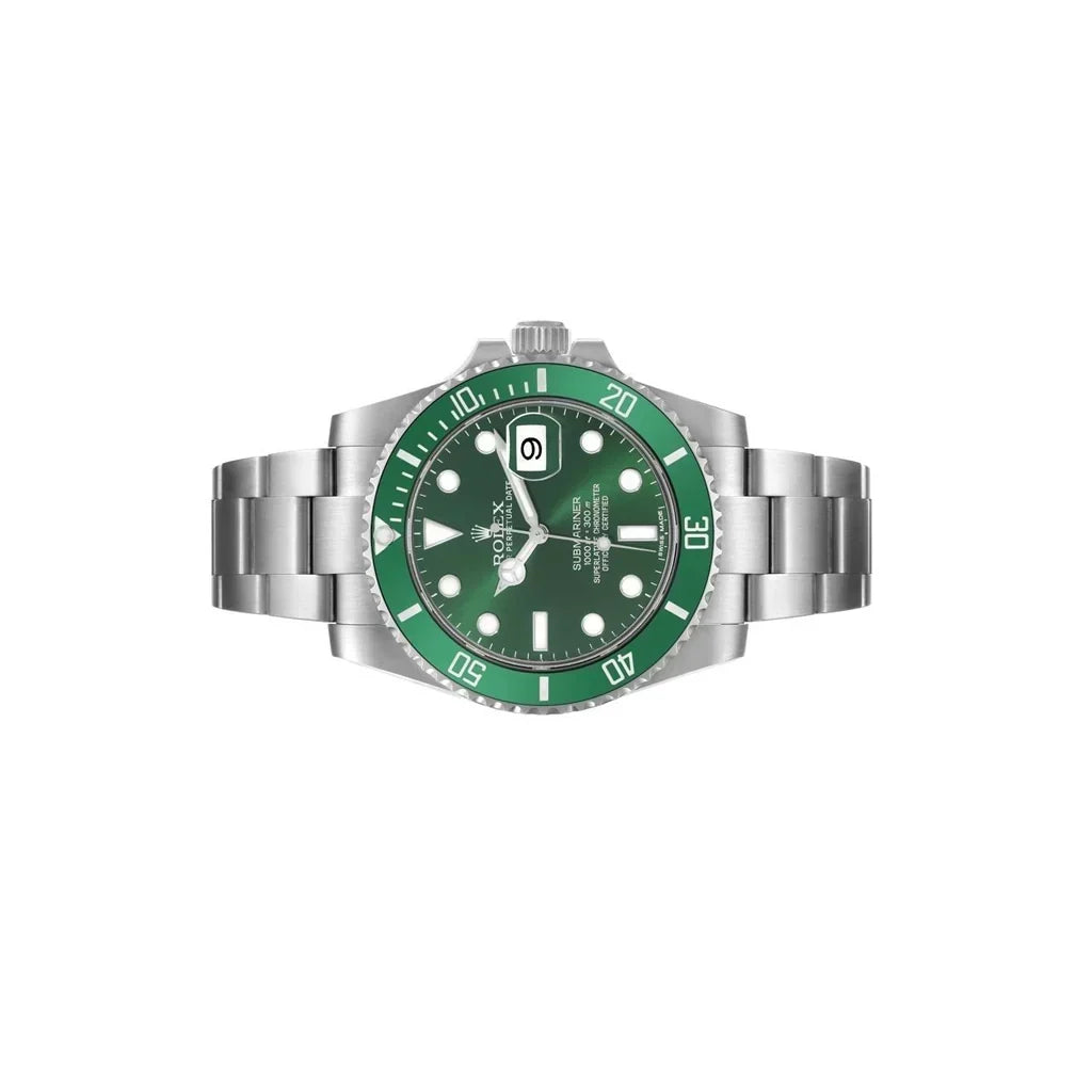 Submariner Date Automatic Watch With Green Dial and Ceramic Bezel