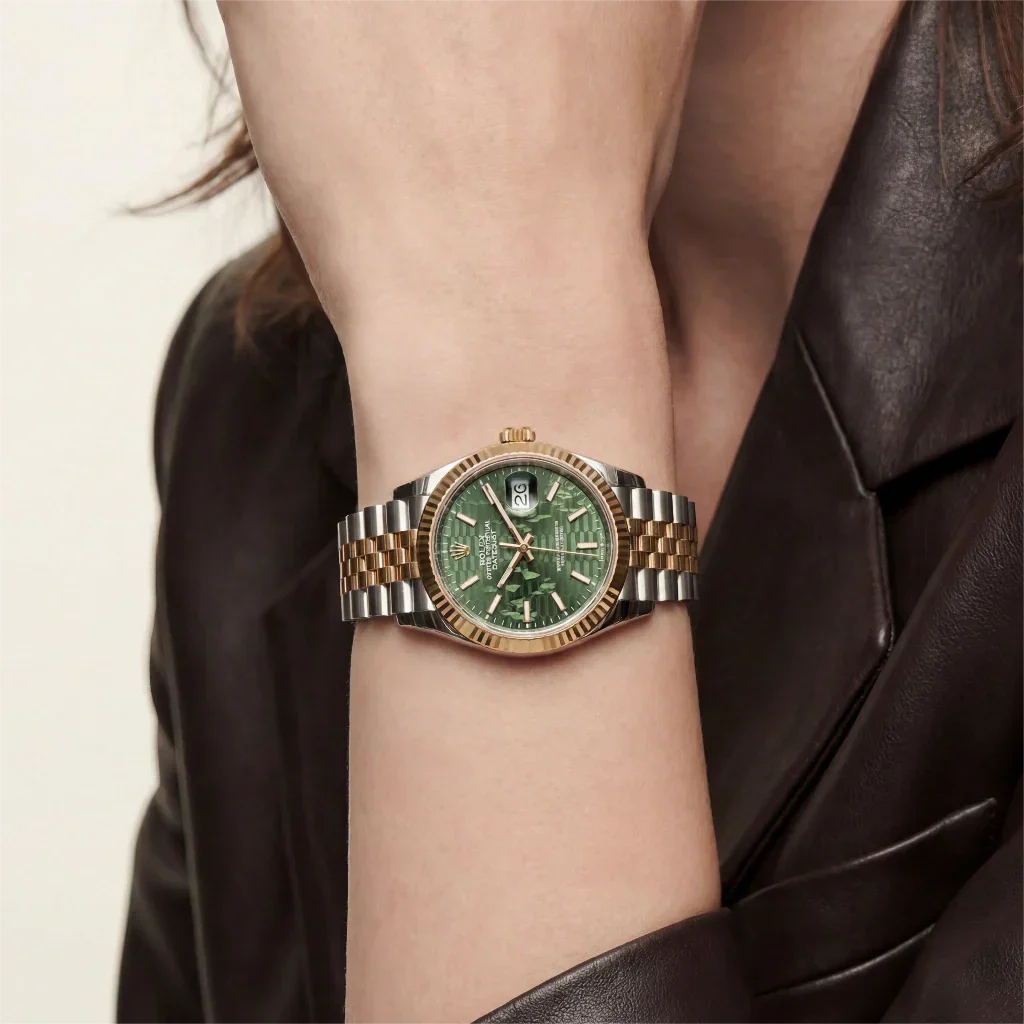 Classic Datejust Automatic Watch With Diamond Dial