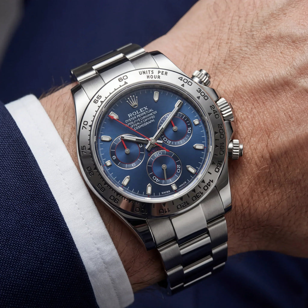 Cosmograph Daytona Blue Dial Oyster Men's Watch