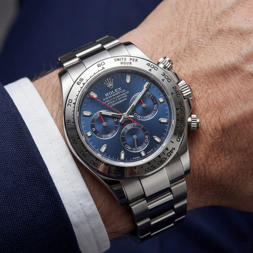 Cosmograph Daytona Blue Dial Oyster Men's Watch