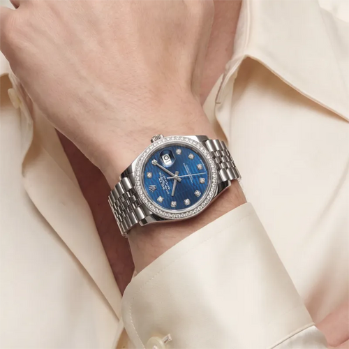 Datejust Automatic Watch With Diamond Hour Markers
