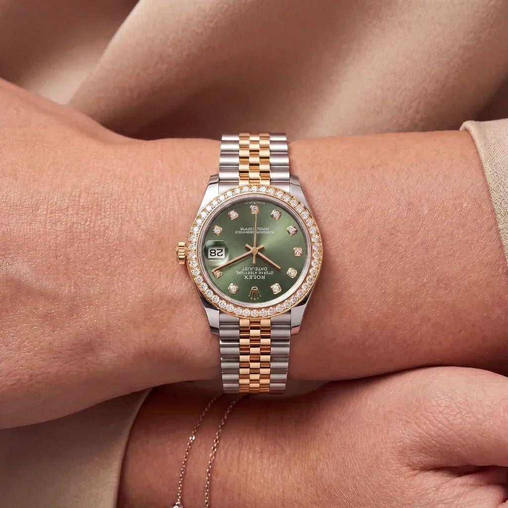 Datejust Automatic Watch With Diamond-Set Dial Accents