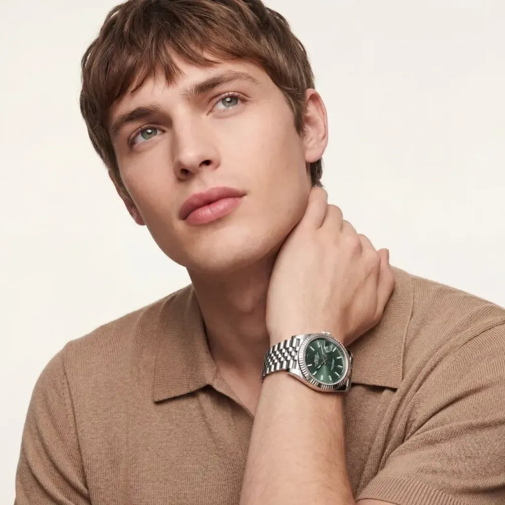 Datejust Automatic Watch With Fluted Bezel And Index Dial