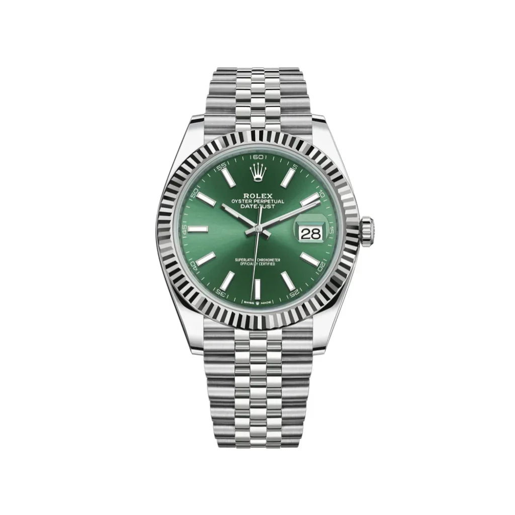 Datejust Automatic Watch With Fluted Bezel And Index Dial