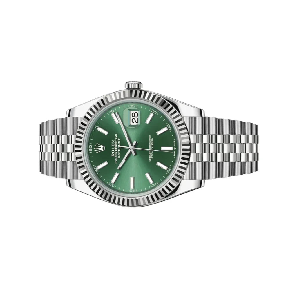 Datejust Automatic Watch With Fluted Bezel And Index Dial