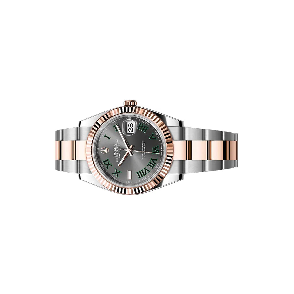 Datejust Automatic Watch With Fluted Bezel And Roman Dial