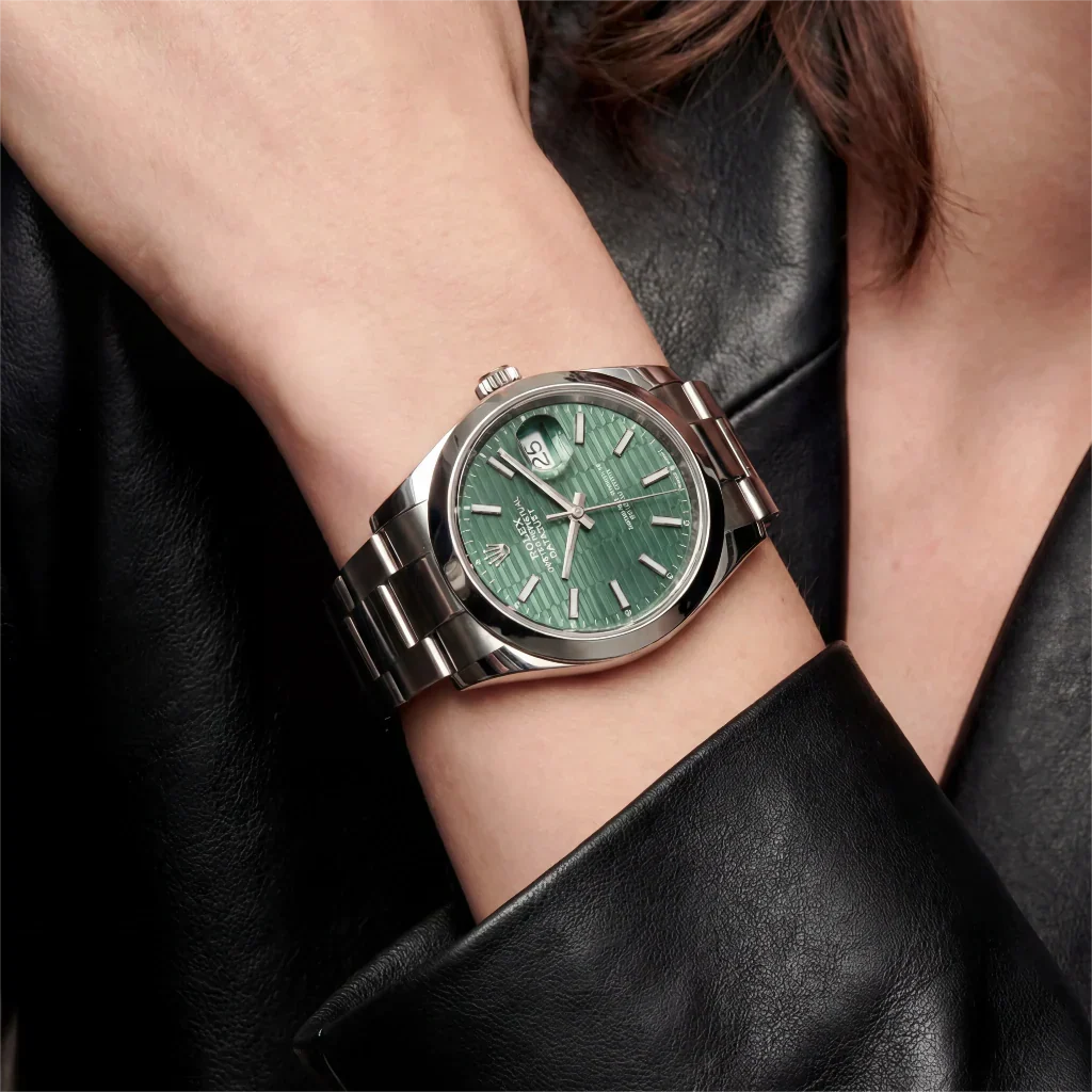 Datejust Automatic Watch With Smooth Bezel And Index Dial