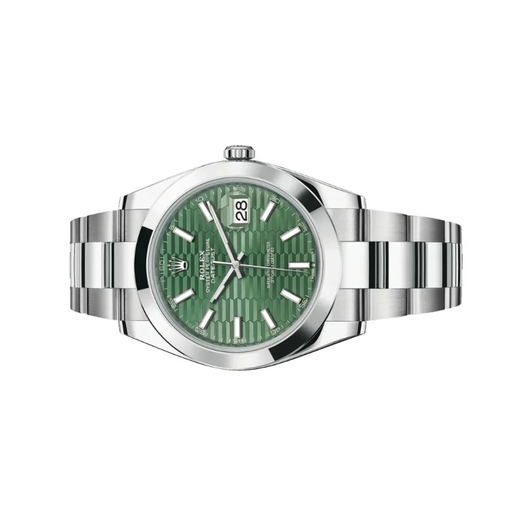 Datejust Automatic Watch With Smooth Bezel And Index Dial