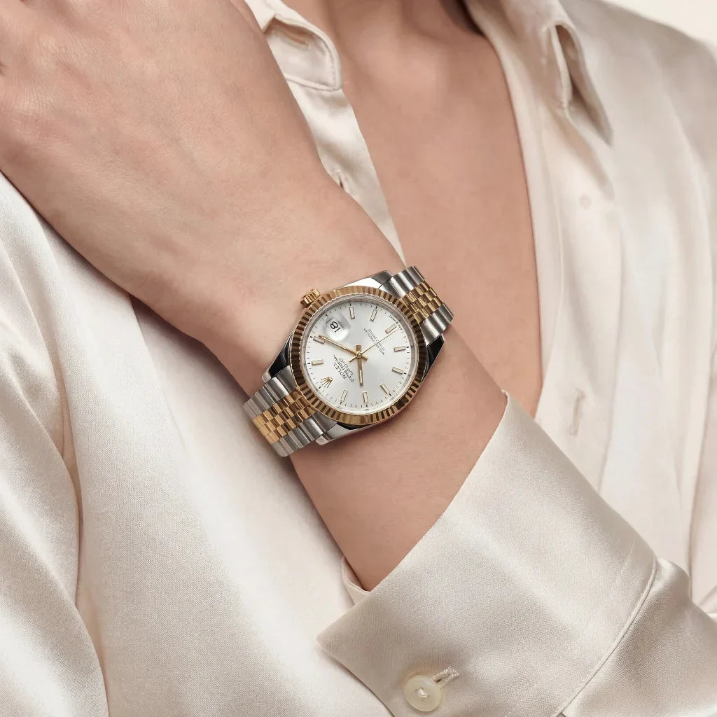 Datejust Elegant Automatic Women's Watch With Mother-of-Pearl Diamond Dial