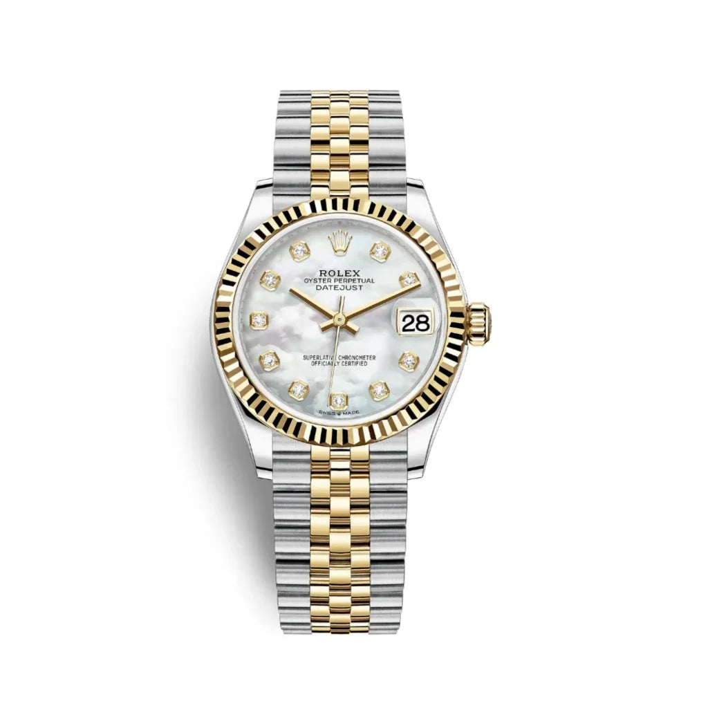 Datejust Elegant Automatic Women's Watch With Mother-of-Pearl Diamond Dial