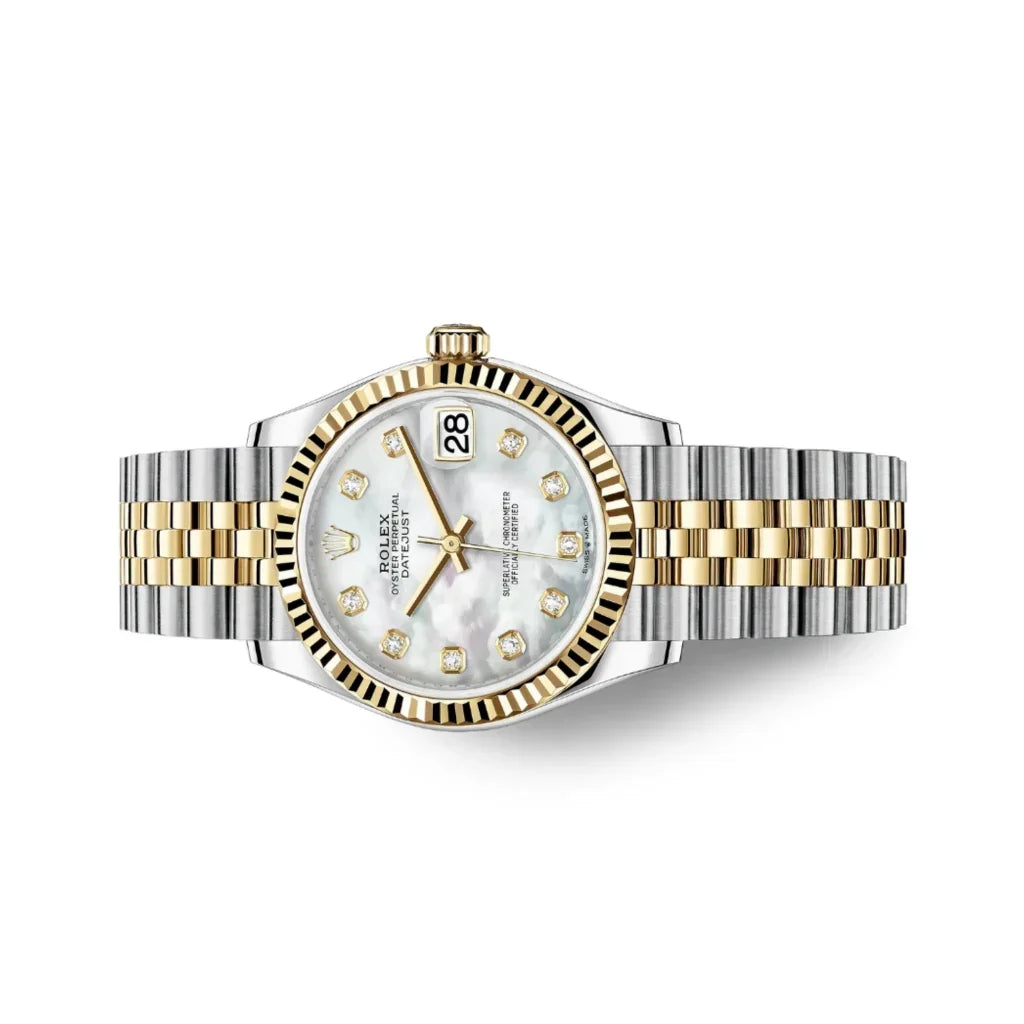 Datejust Elegant Automatic Women's Watch With Mother-of-Pearl Diamond Dial