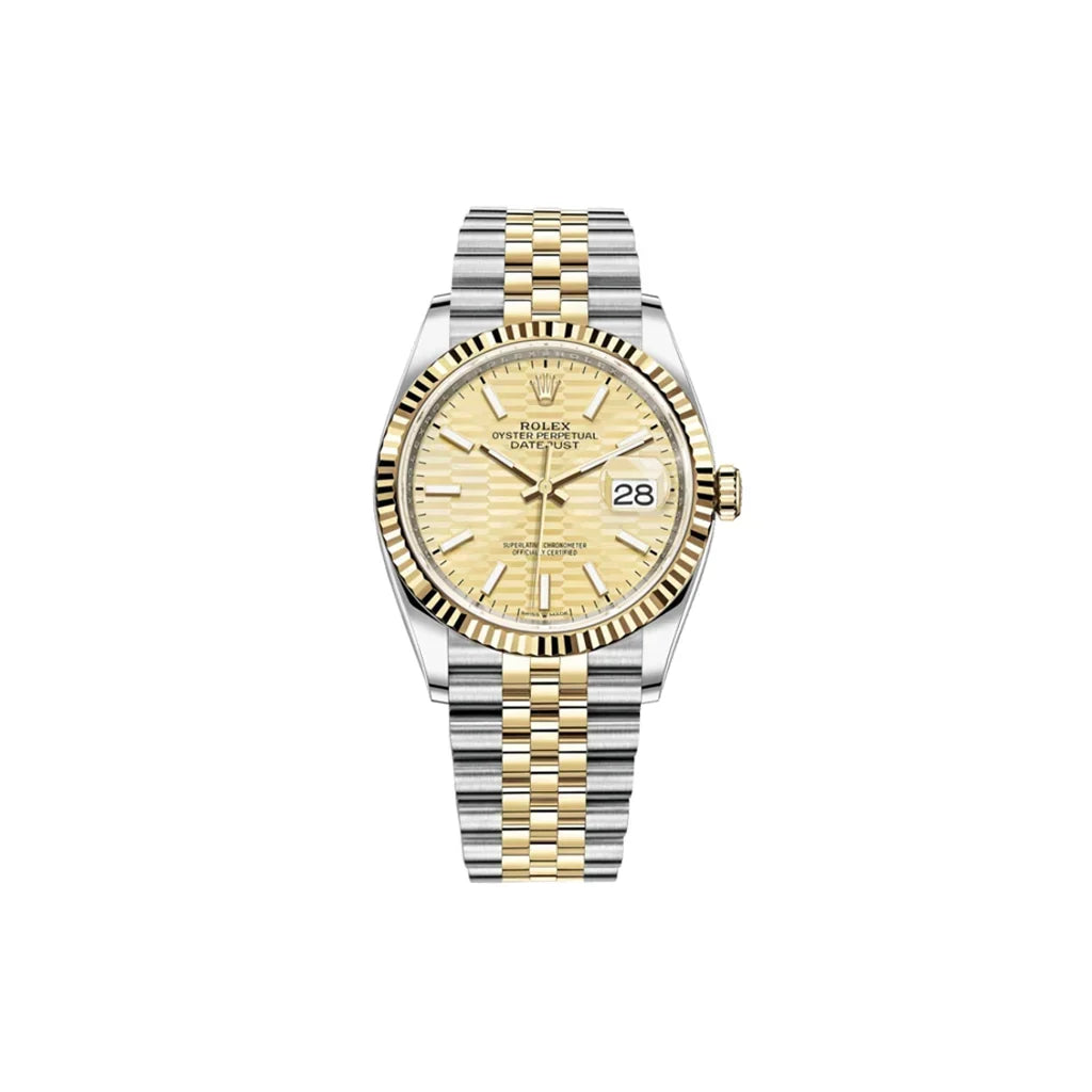 Datejust Fluted Motif Dial Men's Watch With Timeless Style
