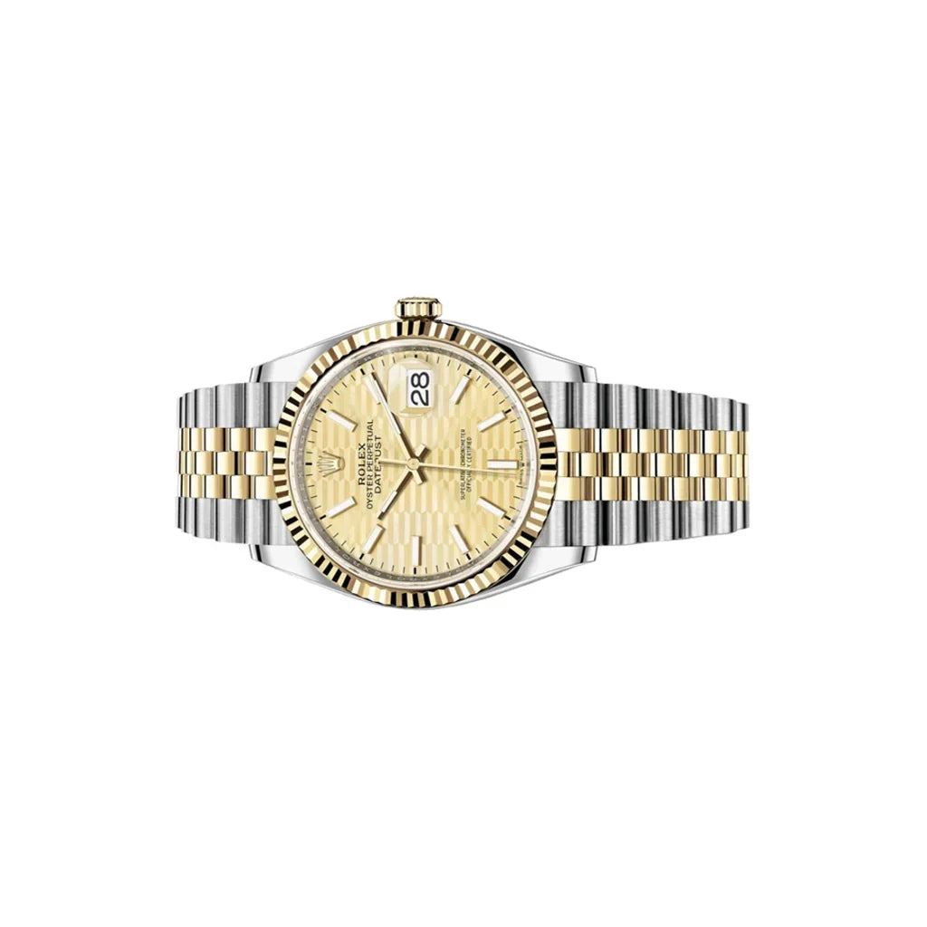 Datejust Fluted Motif Dial Men's Watch With Timeless Style