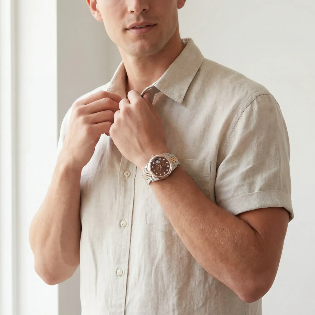 Datejust Men's Watch With Chocolate Dial