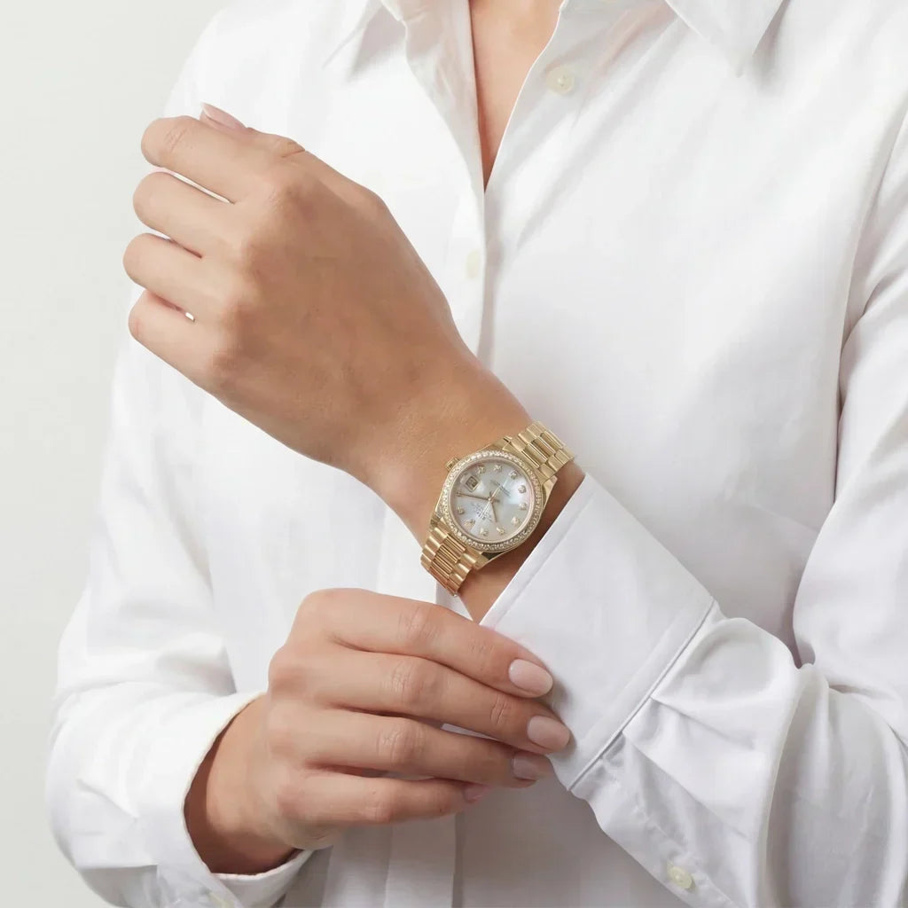 Datejust Mother Of Pearl Diamond Automatic Ladies Watch