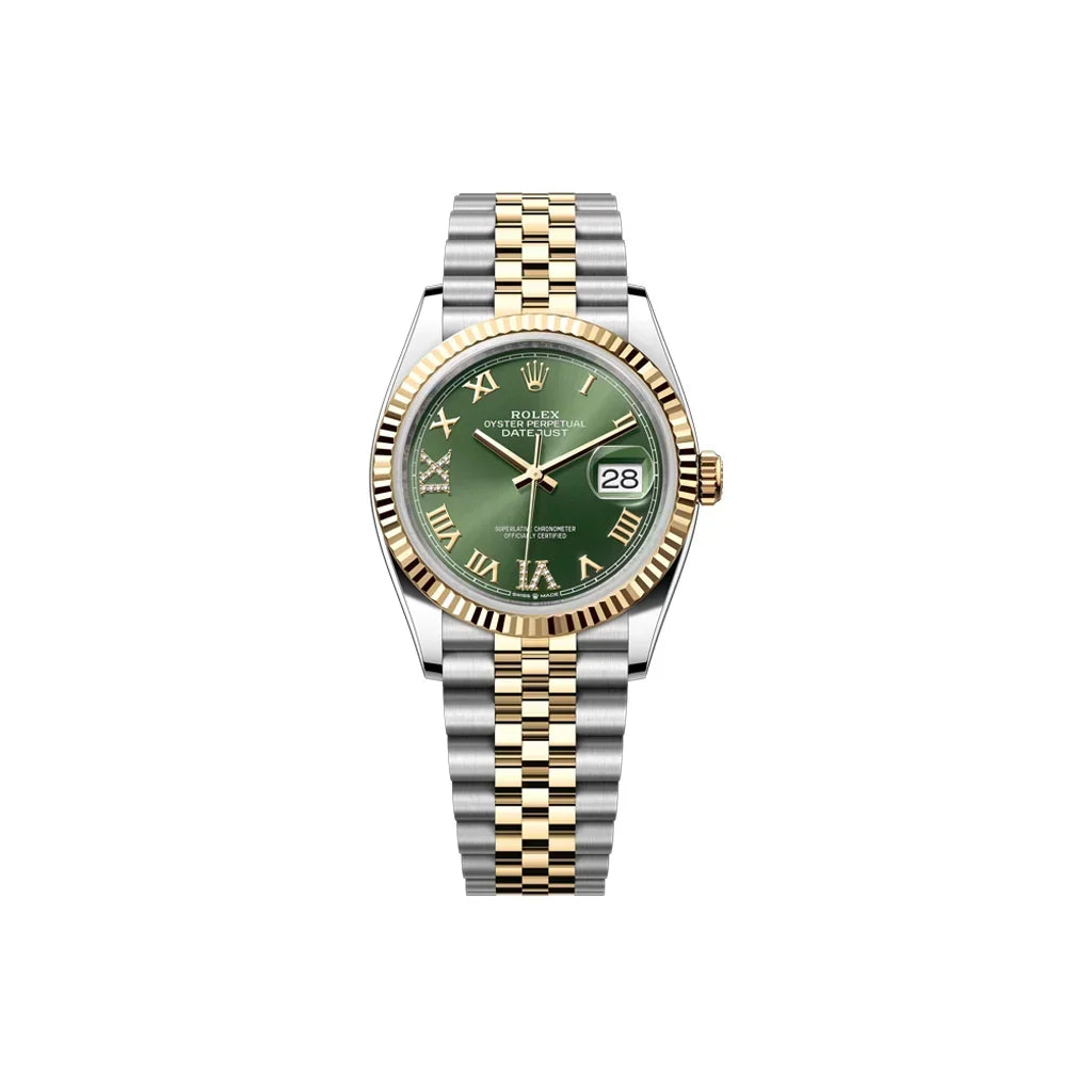Datejust Olive Green Dial Men's Jubilee Watch