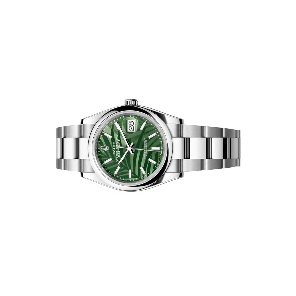 Datejust Olive Green Palm-Motif Dial Men's Watch