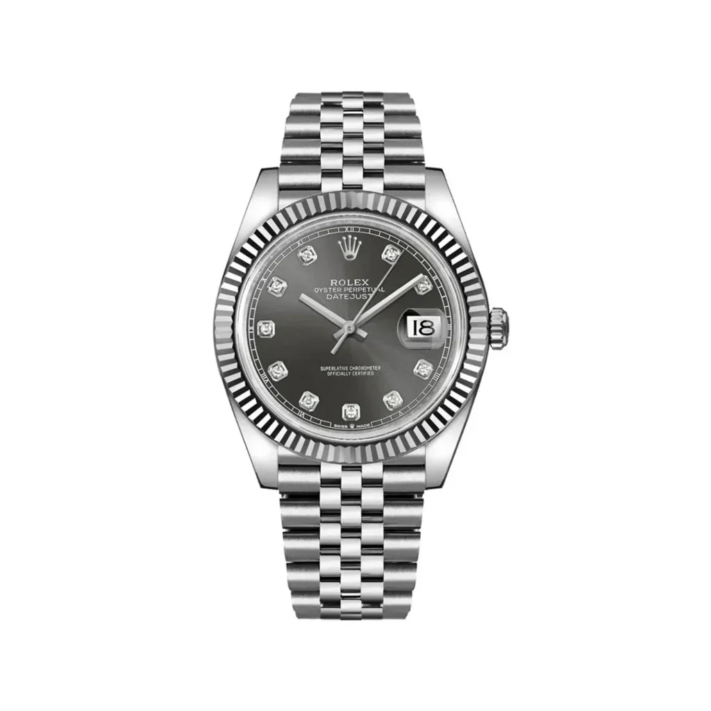 Datejust Refined Automatic Men's Watch With Diamond Dial And Fluted Bezel