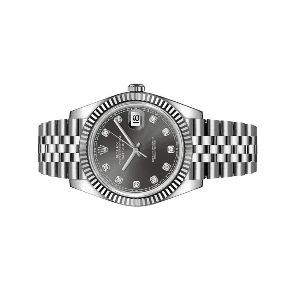 Datejust Refined Automatic Men's Watch With Diamond Dial And Fluted Bezel