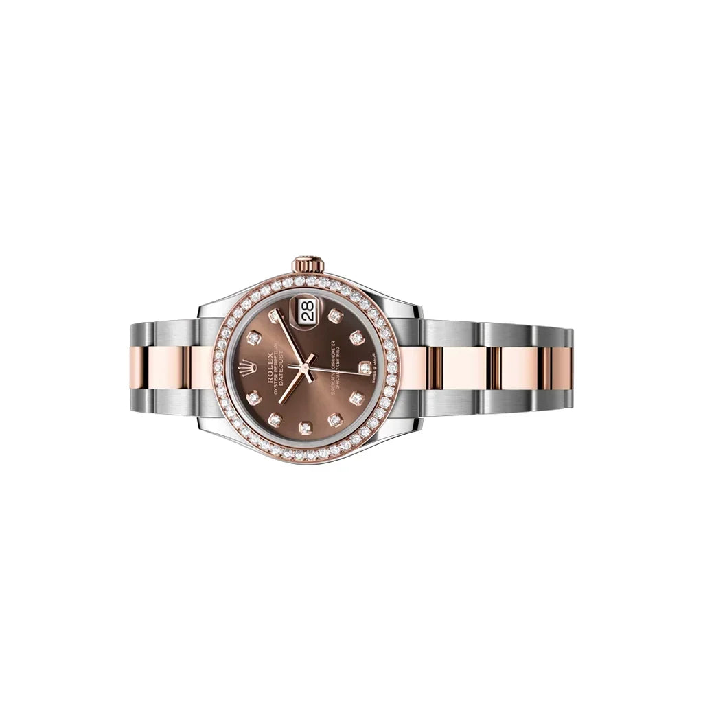 Datejust Women's Watch With Chocolate Dial And Bezel