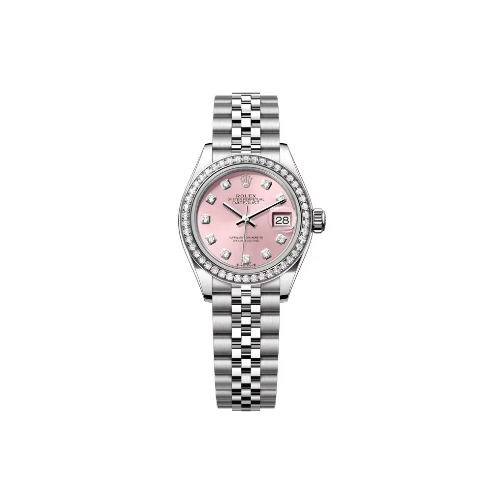 Datejust Women's Watch With Pink Dial And Bezel
