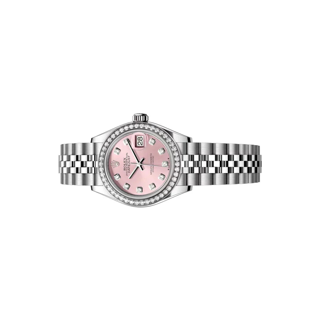 Datejust Women's Watch With Pink Dial And Bezel