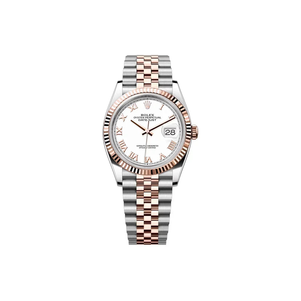 Datejust Women's Watch With White Roman Dial