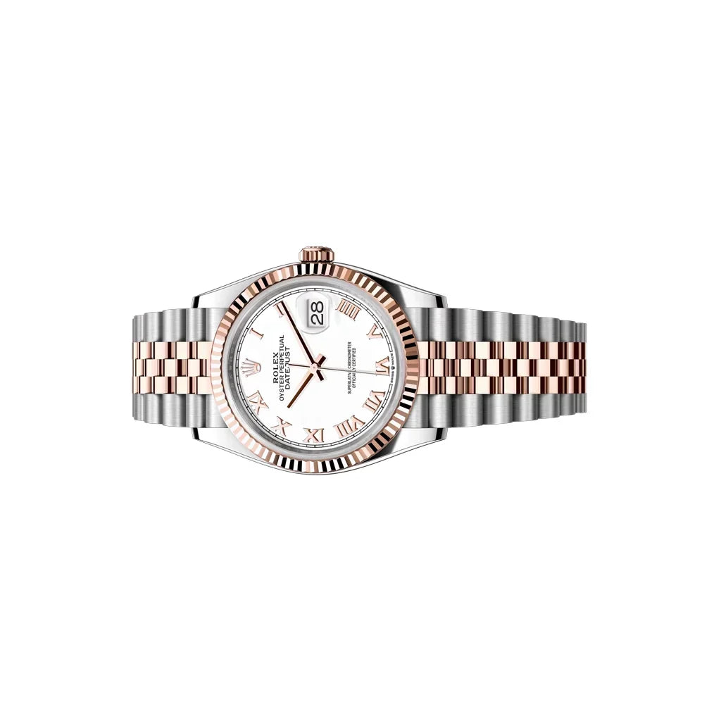Datejust Women's Watch With White Roman Dial