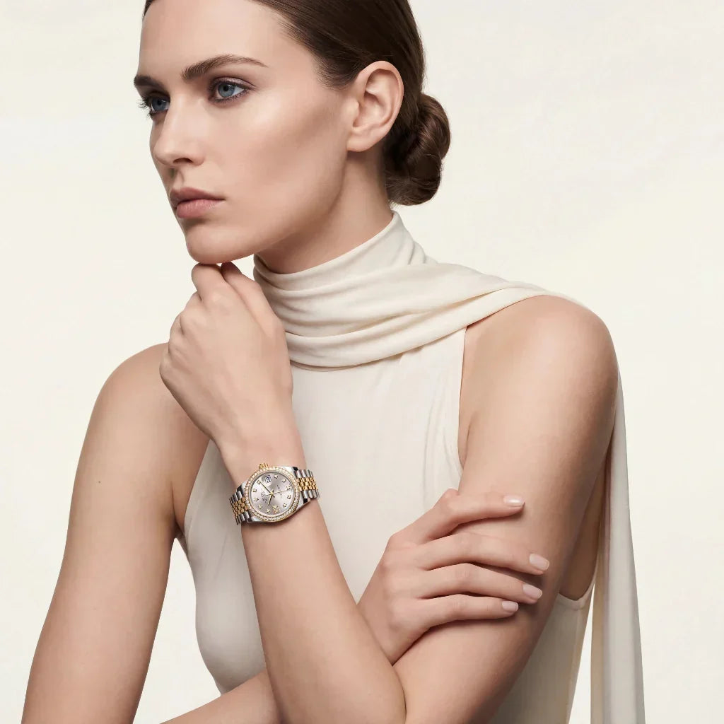 Lady Datejust Automatic Watch With Decorative Diamond Dial