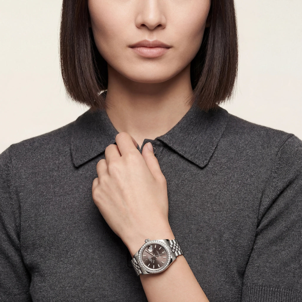 Lady Datejust Automatic Watch With Diamond Bezel Accent