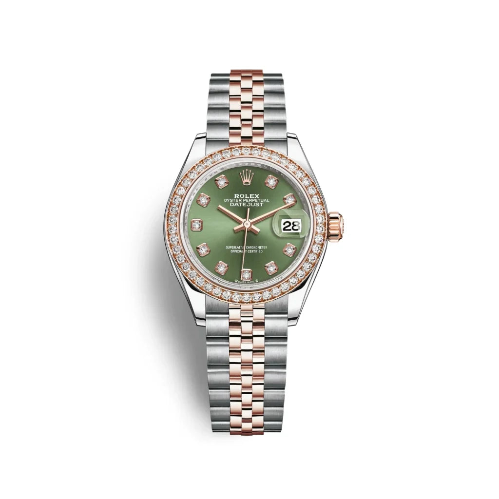 Lady Datejust Automatic Watch With Diamond Bezel Detail