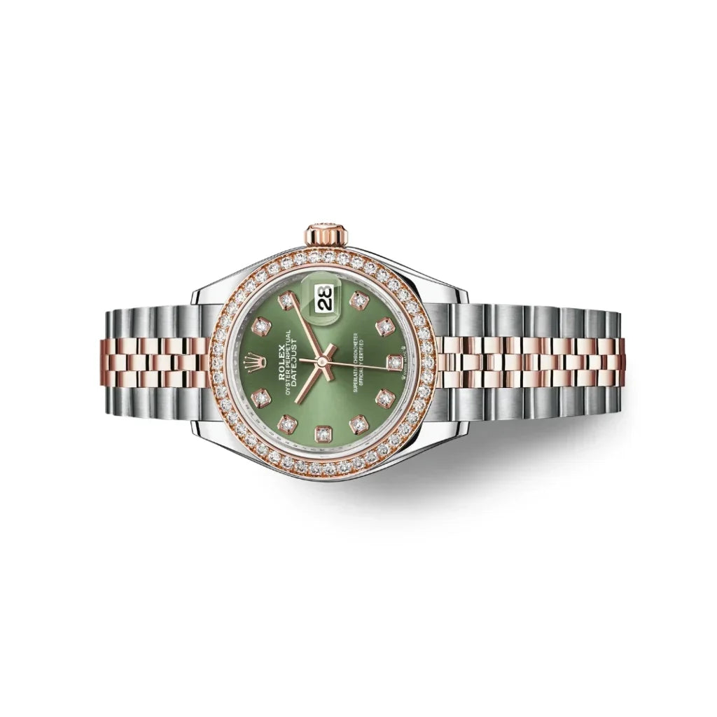 Lady Datejust Automatic Watch With Diamond Bezel Detail