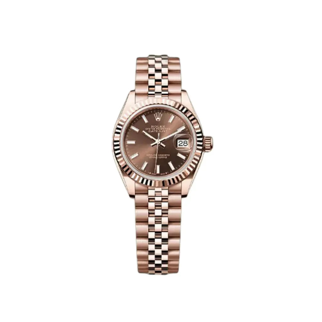 Lady Datejust Automatic Watch With Fluted Bezel And Index Dial