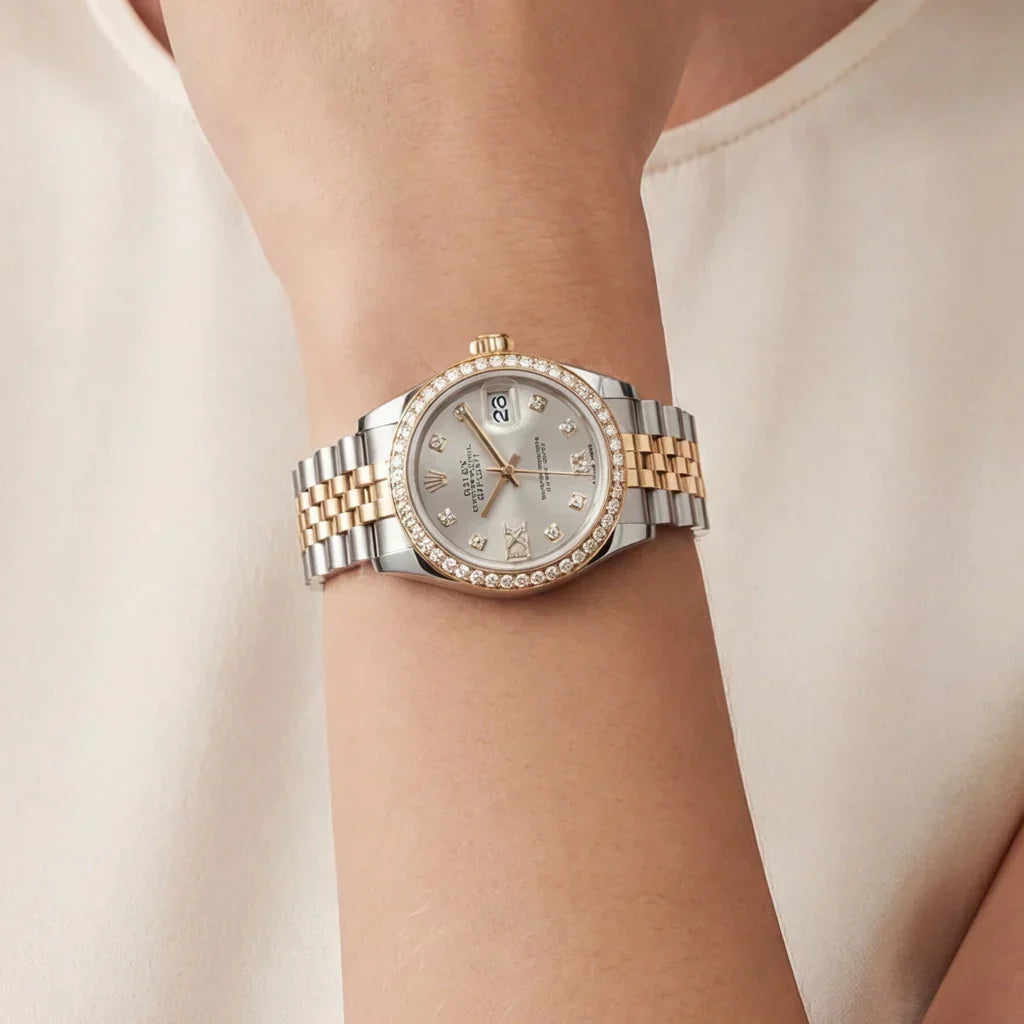 Lady-Datejust Diamond Dial Women's Watch