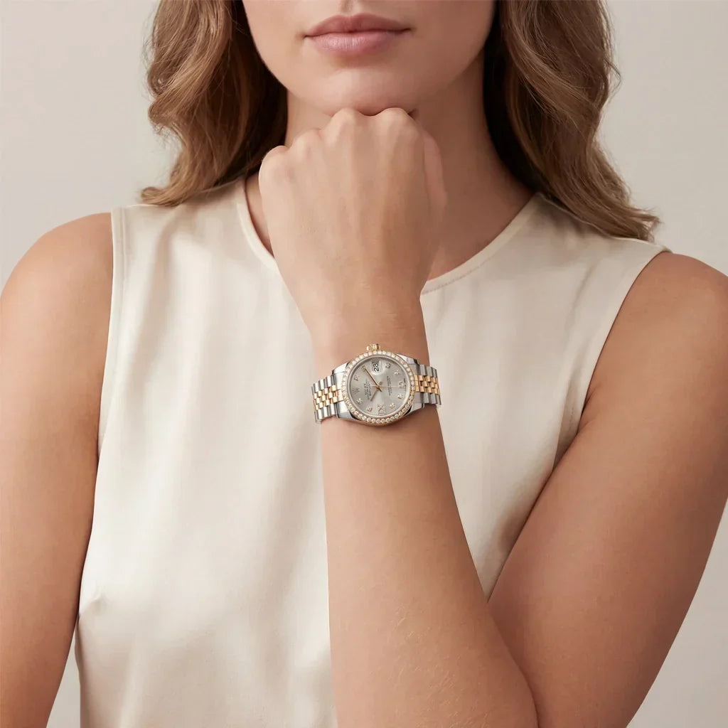 Lady-Datejust Diamond Dial Women's Watch