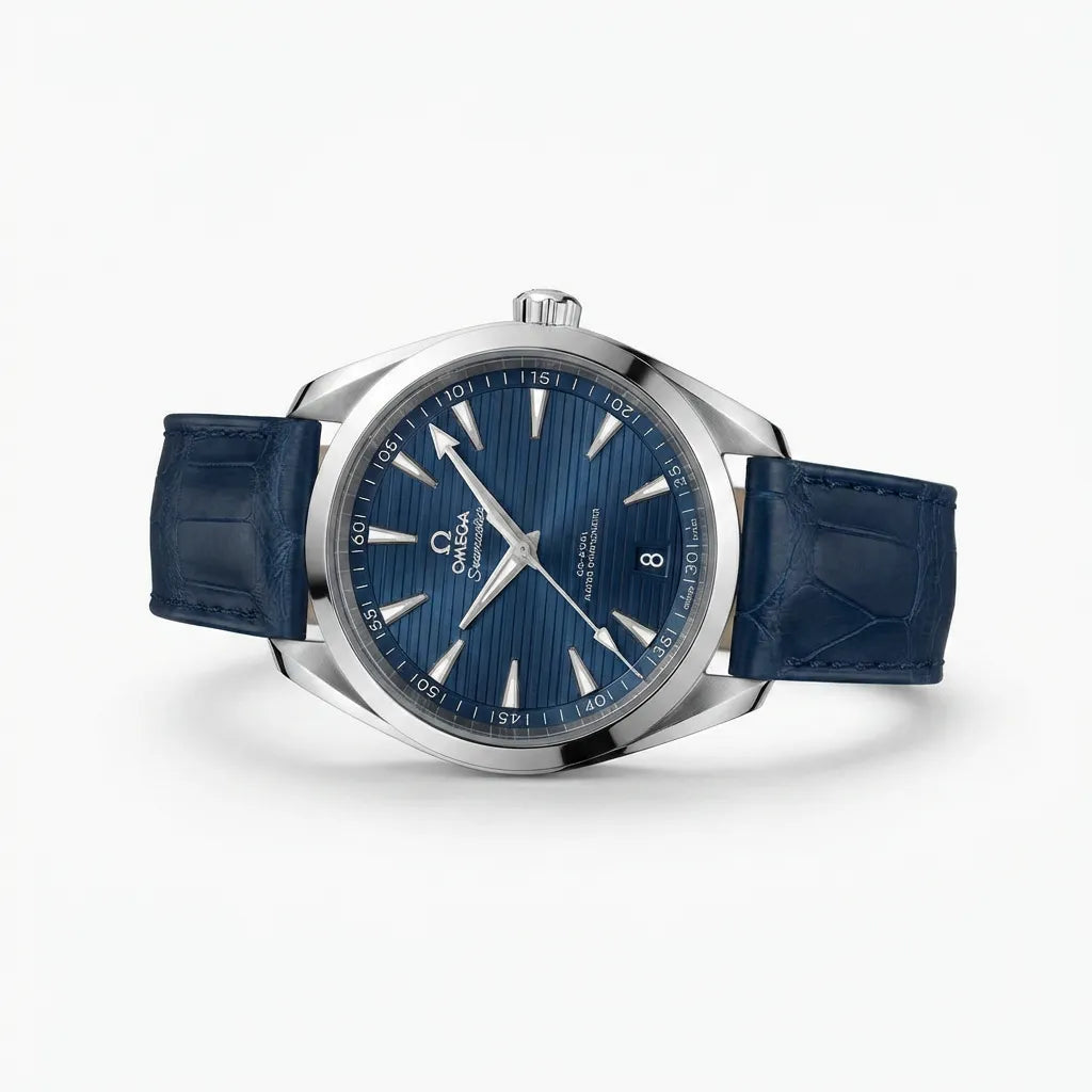 OM Blue Vertical Dial Watch