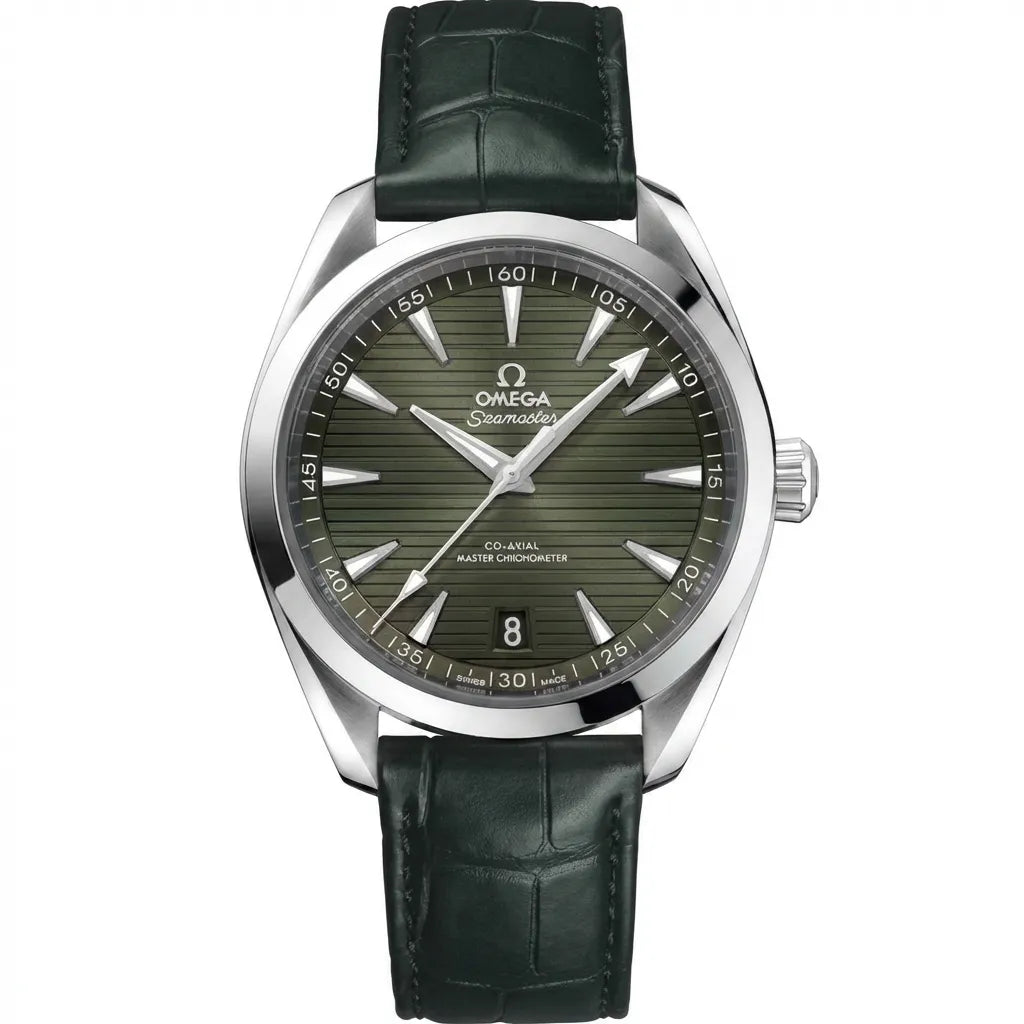 OM Olive Dial Silver Tone Strap Watch