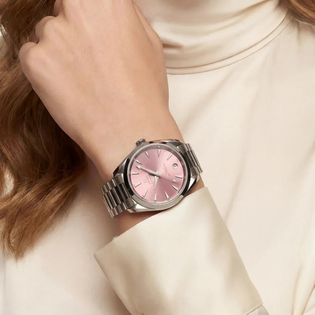 OM Pink Dial Bracelet Watch