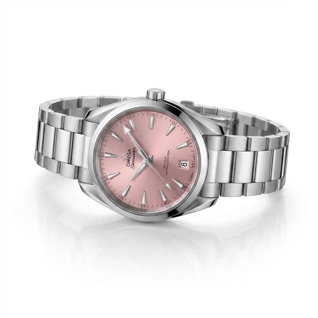 OM Pink Dial Bracelet Watch