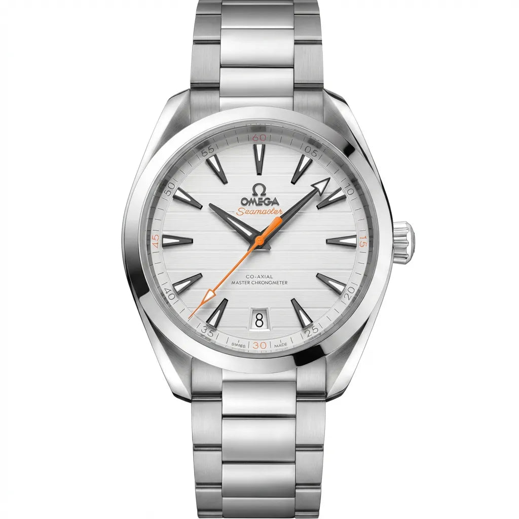 OM White Dial Silver Tone Bracelet Watch