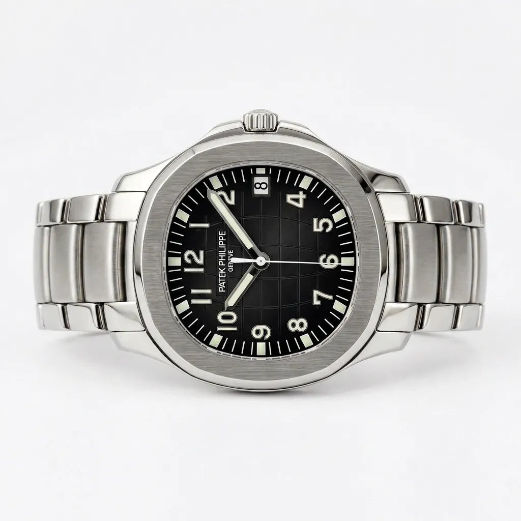 PP Black Dial Date Stainless Steel Watch
