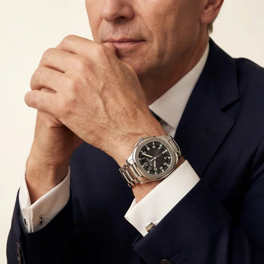 PP Black Dial Date Stainless Steel Watch