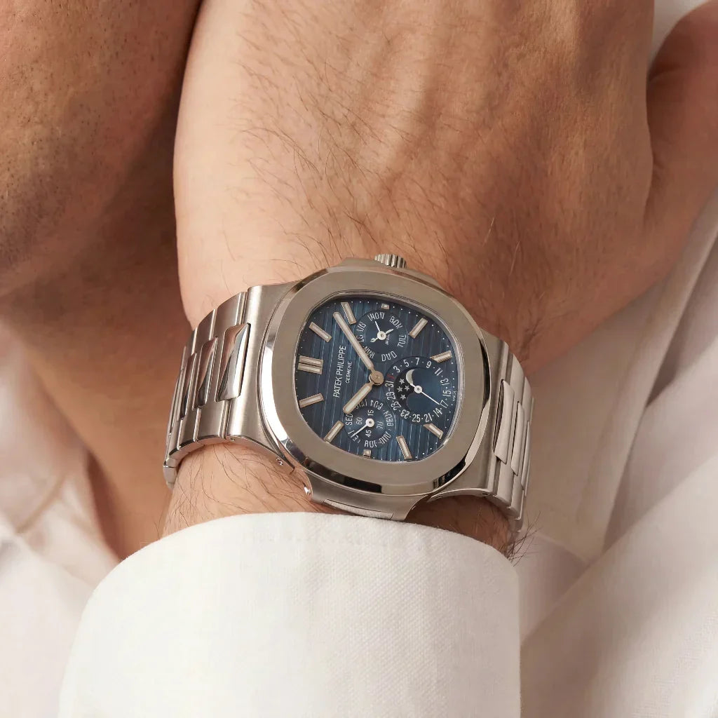 PP Blue Dial White Gold Bracelet Watch