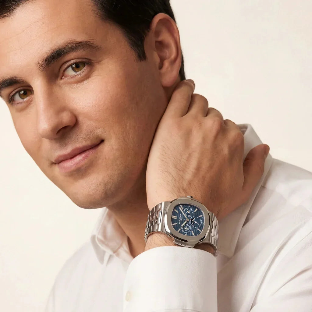 PP Blue Dial White Gold Bracelet Watch