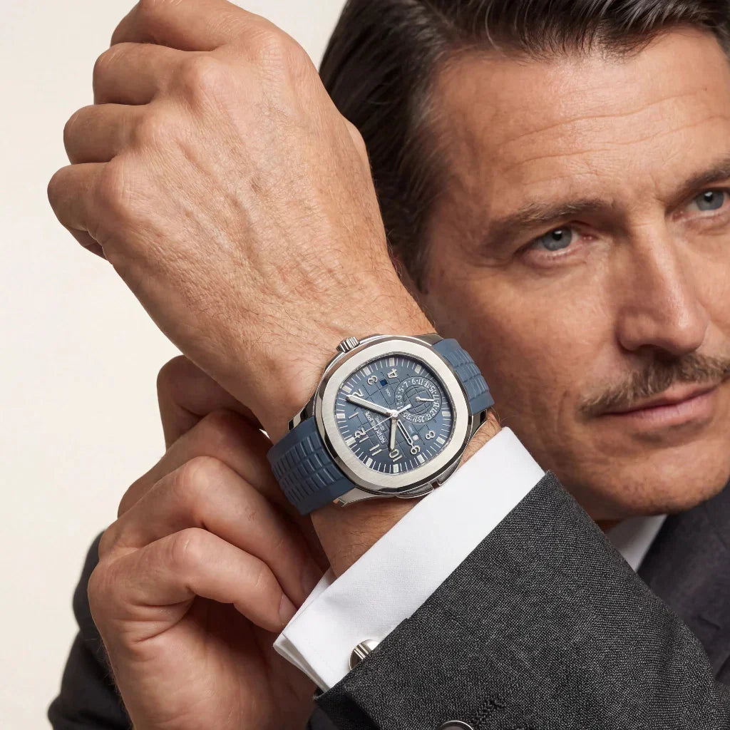PP Blue Gray Dial Dual Time Watch