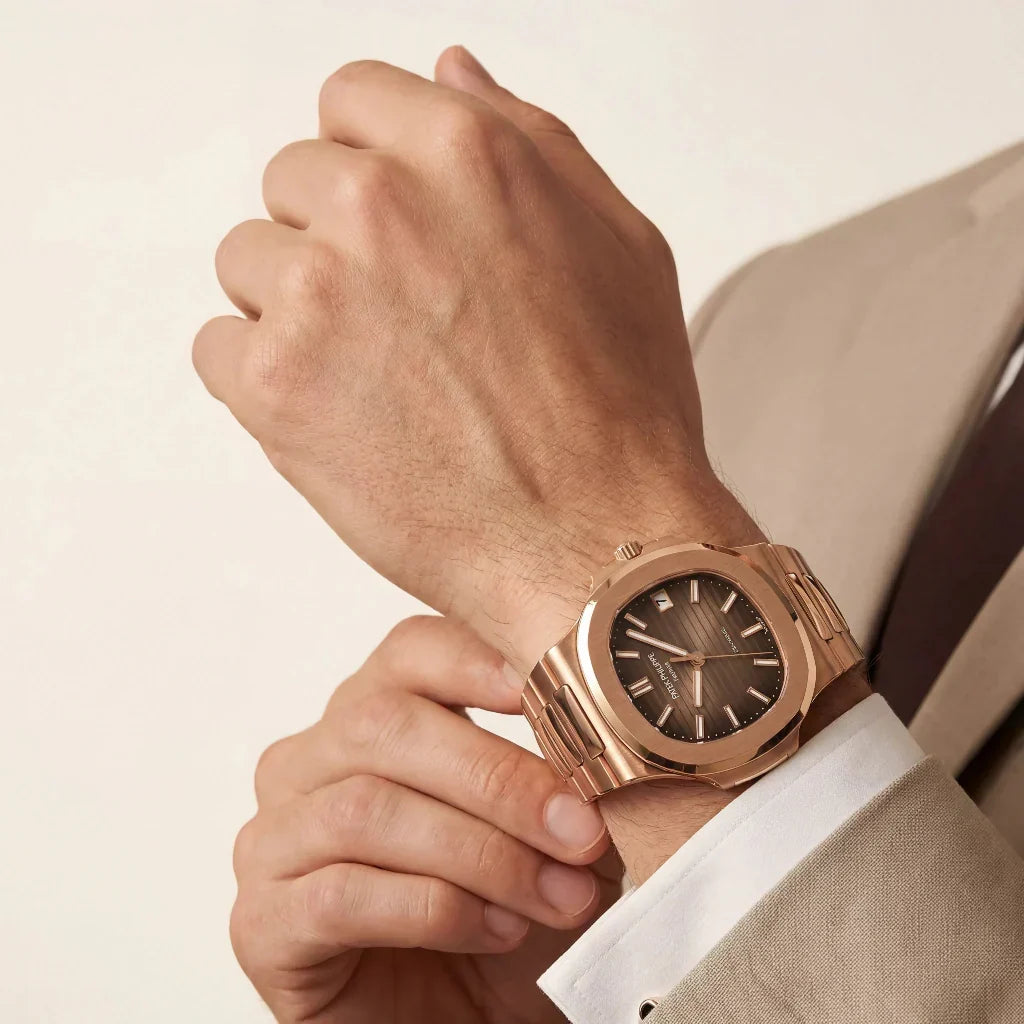 PP Brown Dial Rose Tone Bracelet Watch