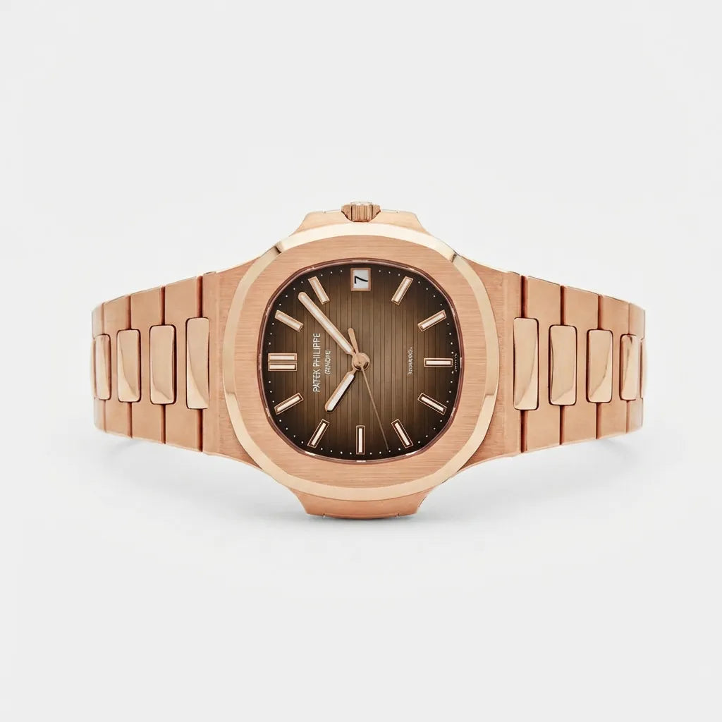 PP Brown Dial Rose Tone Bracelet Watch