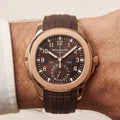 PP Brown Dial Rose Tone Travel Watch