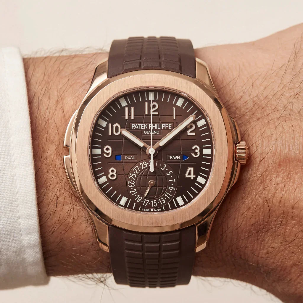 PP Brown Dial Rose Tone Travel Watch